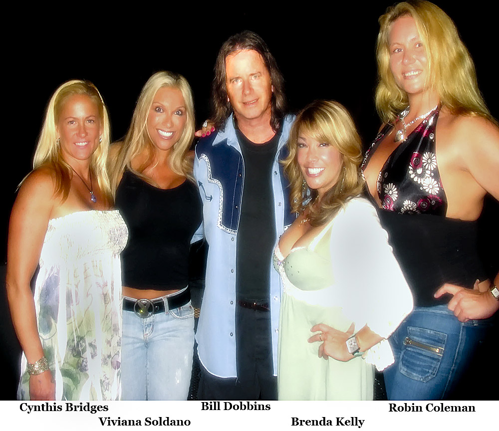Bill Dobbins' photographic models attend his performance at The Gig in Hollywood.